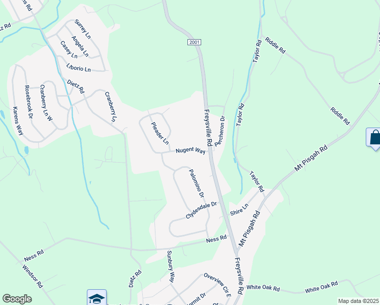 map of restaurants, bars, coffee shops, grocery stores, and more near 1010 Nugent Way in East York