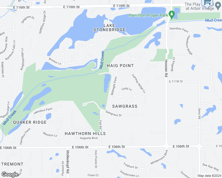 map of restaurants, bars, coffee shops, grocery stores, and more near 11080 Midnight Pass in Fishers