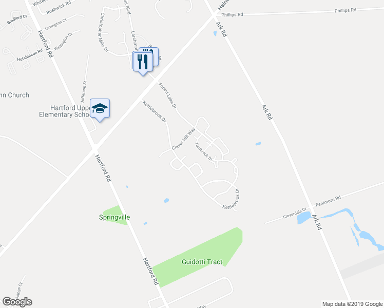 map of restaurants, bars, coffee shops, grocery stores, and more near 18 Kenton Place in Mount Laurel