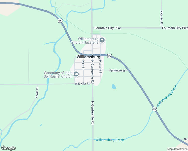 map of restaurants, bars, coffee shops, grocery stores, and more near 8179 North Centerville Road in Williamsburg