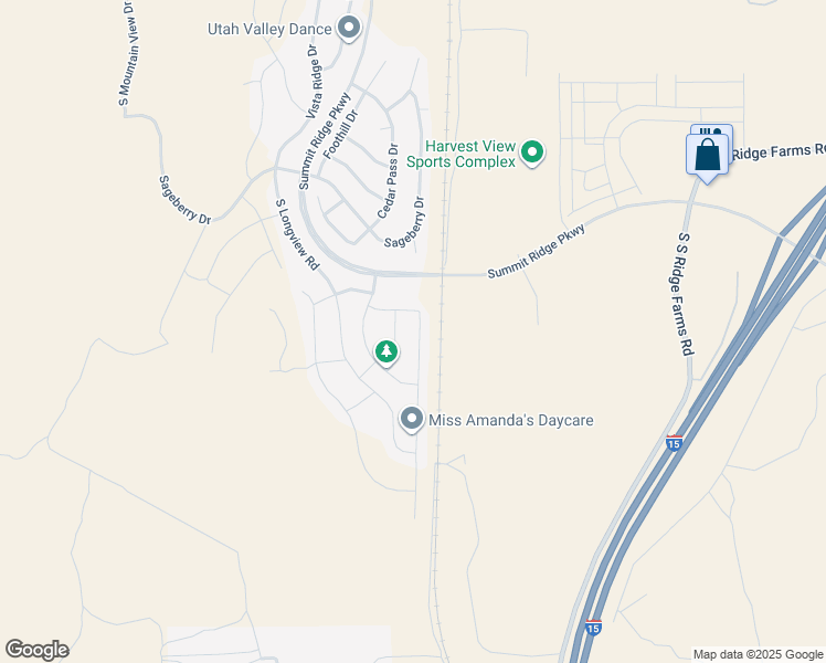 map of restaurants, bars, coffee shops, grocery stores, and more near 1698 South Freestone Boulevard in Santaquin