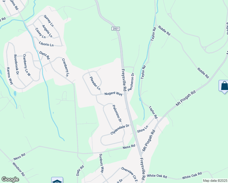 map of restaurants, bars, coffee shops, grocery stores, and more near 1015 Nugent Way in York