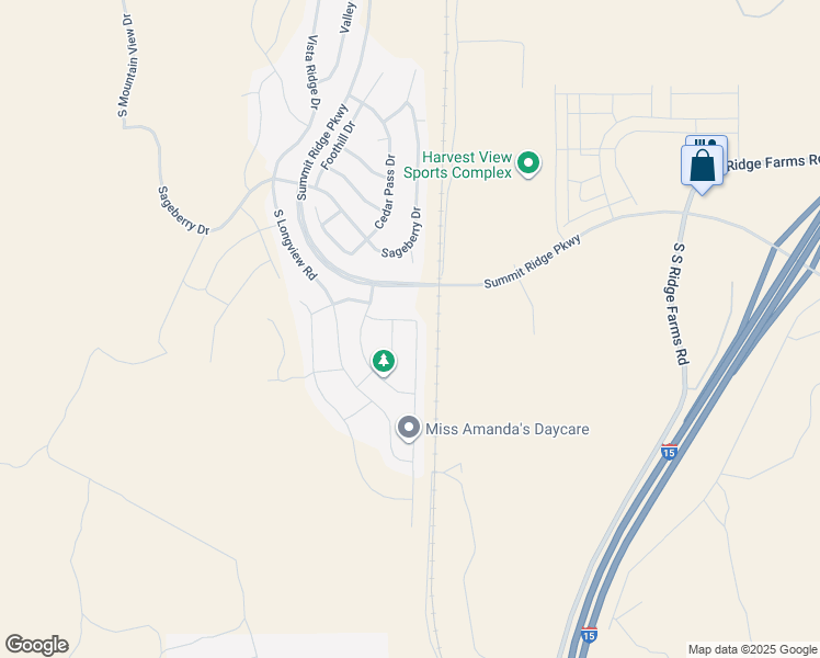 map of restaurants, bars, coffee shops, grocery stores, and more near 1816 South Freestone Boulevard in Santaquin