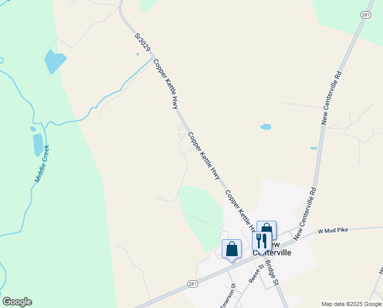 map of restaurants, bars, coffee shops, grocery stores, and more near 3527 Copper Kettle Highway in Rockwood