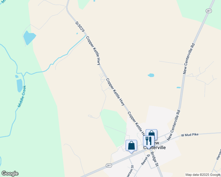 map of restaurants, bars, coffee shops, grocery stores, and more near 3527 Copper Kettle Highway in Rockwood