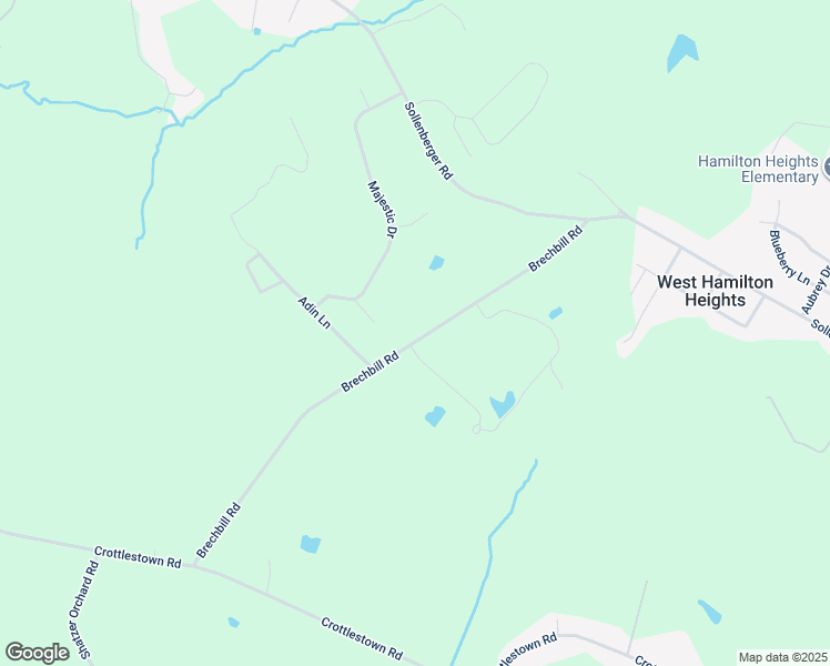 map of restaurants, bars, coffee shops, grocery stores, and more near 1423 Brechbill Road in Chambersburg