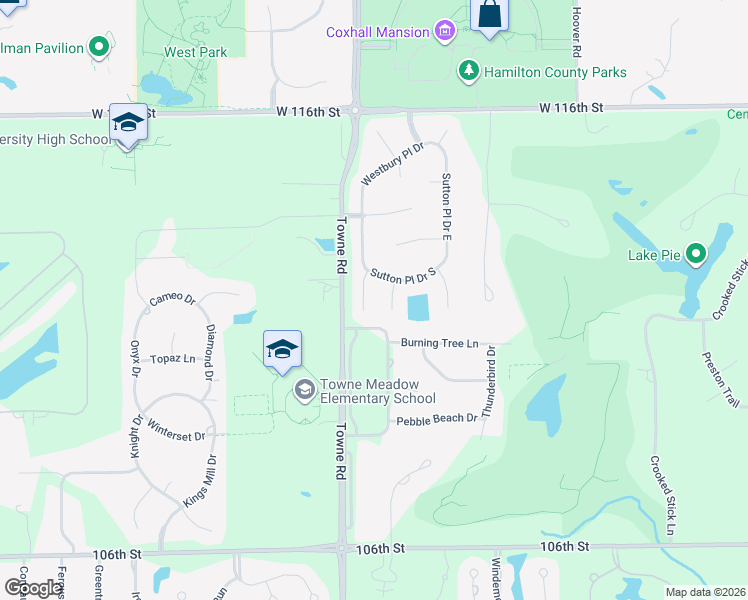 map of restaurants, bars, coffee shops, grocery stores, and more near 11369 Royal Place in Carmel