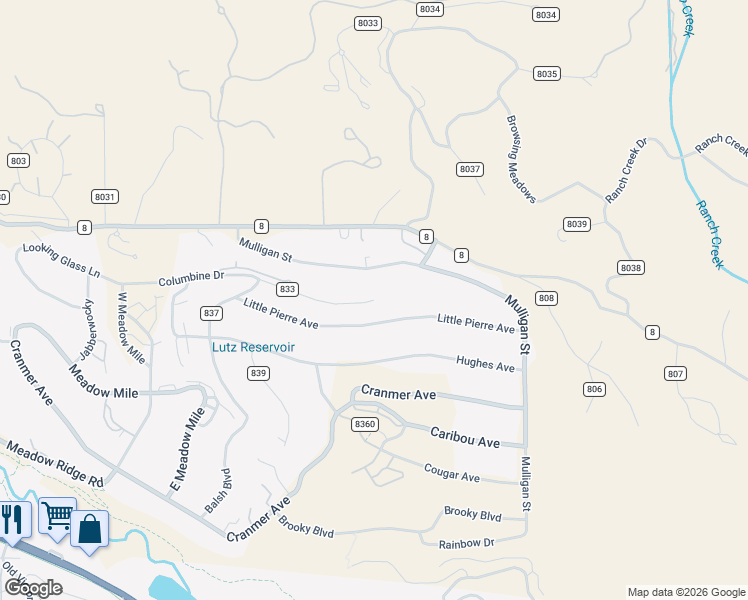 map of restaurants, bars, coffee shops, grocery stores, and more near 47 Columbine Drive in Fraser