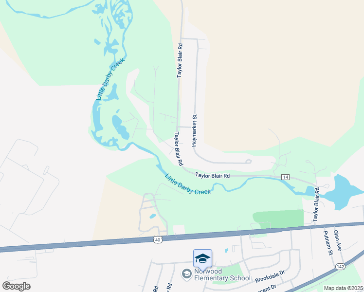 map of restaurants, bars, coffee shops, grocery stores, and more near 445 Taylor Blair Road in West Jefferson