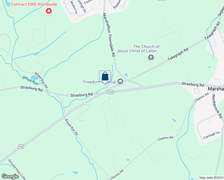 map of restaurants, bars, coffee shops, grocery stores, and more near 1526 Telegraph Road in Chester County
