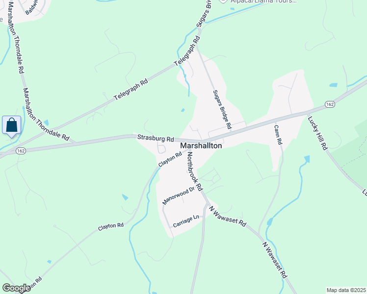 map of restaurants, bars, coffee shops, grocery stores, and more near 1405 Clayton Road in West Chester