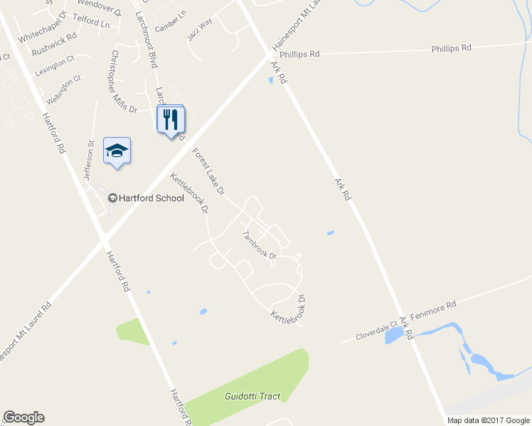 map of restaurants, bars, coffee shops, grocery stores, and more near 905A Harwood Court in Mount Laurel Township