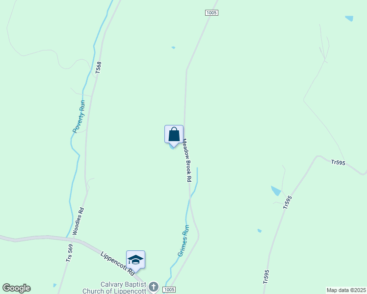 map of restaurants, bars, coffee shops, grocery stores, and more near 265 Meadow Brook Road in Waynesburg