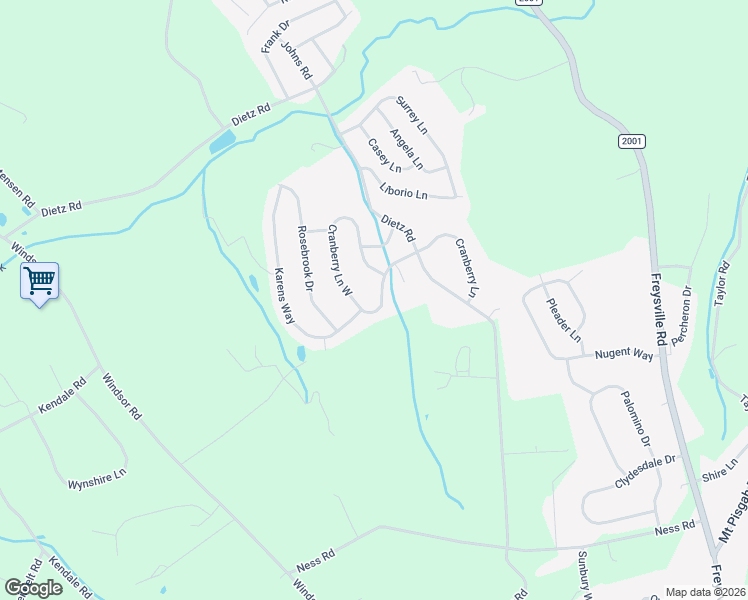 map of restaurants, bars, coffee shops, grocery stores, and more near 1055 Cranberry Lane West in York