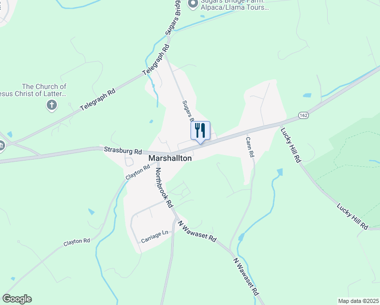 map of restaurants, bars, coffee shops, grocery stores, and more near 1360 West Strasburg Road in West Chester