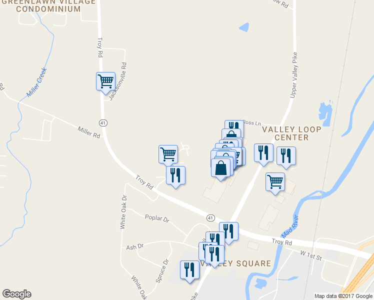map of restaurants, bars, coffee shops, grocery stores, and more near 1501 Sapele Drive in Springfield