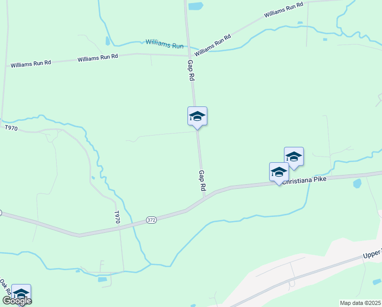 map of restaurants, bars, coffee shops, grocery stores, and more near 113 Gap Road in Christiana