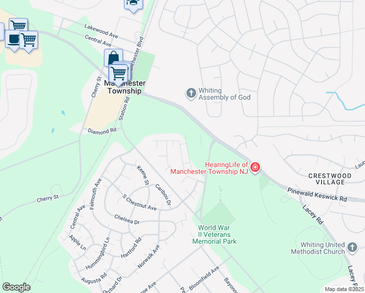 map of restaurants, bars, coffee shops, grocery stores, and more near 57 Westport Drive in Manchester Township