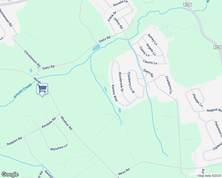 map of restaurants, bars, coffee shops, grocery stores, and more near 1455 Karens Way in York