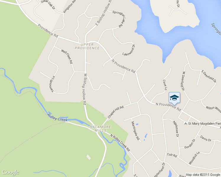map of restaurants, bars, coffee shops, grocery stores, and more near 46 Toft Woods Way in Media