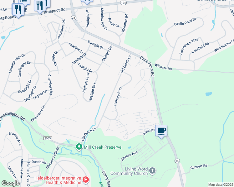 map of restaurants, bars, coffee shops, grocery stores, and more near 902 Lismore Boulevard in York