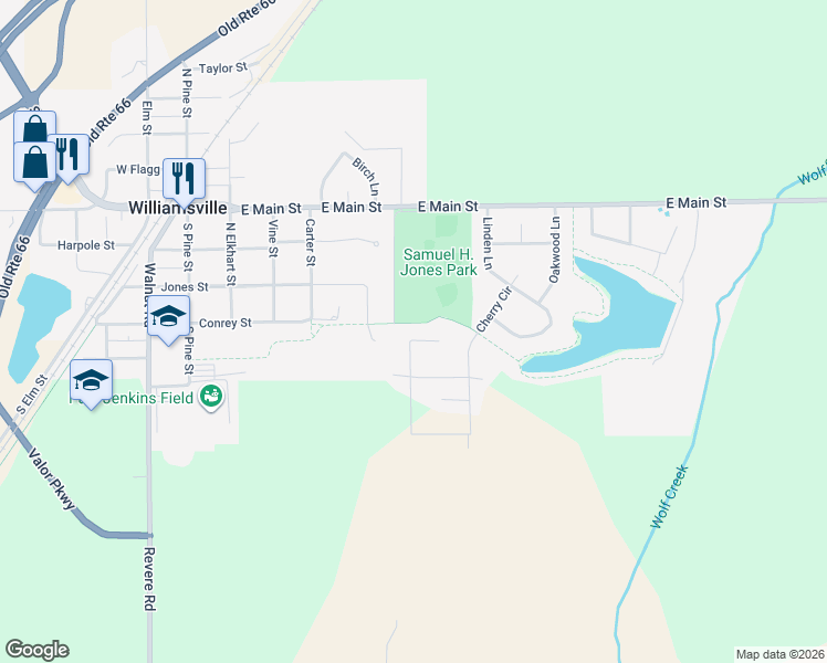 map of restaurants, bars, coffee shops, grocery stores, and more near 905 Chestnut Oak Circle in Williamsville