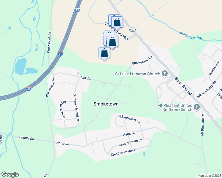 map of restaurants, bars, coffee shops, grocery stores, and more near 2609 Smoketown Road in Fayetteville