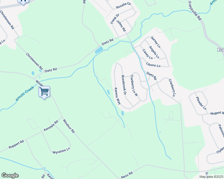map of restaurants, bars, coffee shops, grocery stores, and more near 1455 Karens Way in York