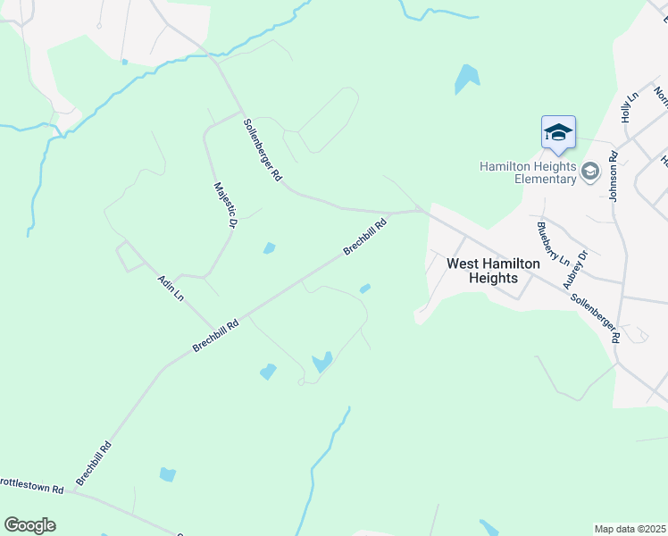 map of restaurants, bars, coffee shops, grocery stores, and more near 1564 Brechbill Road in Chambersburg