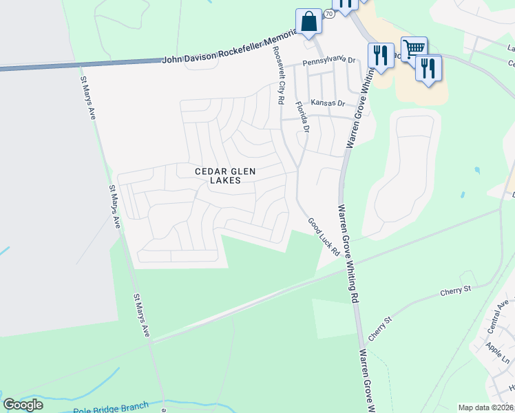 map of restaurants, bars, coffee shops, grocery stores, and more near 46 Louisiana Way in Manchester Township
