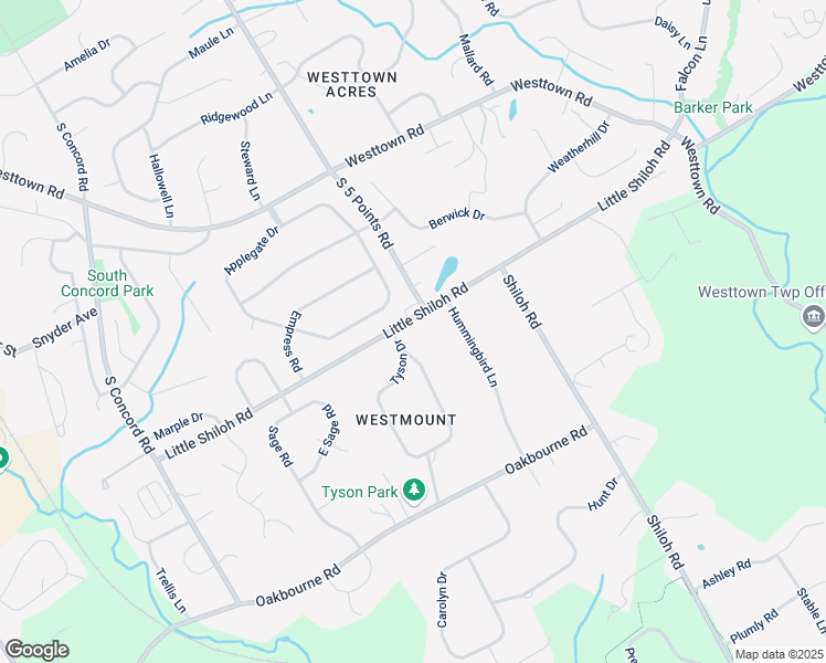 map of restaurants, bars, coffee shops, grocery stores, and more near 814 Little Shiloh Road in West Chester