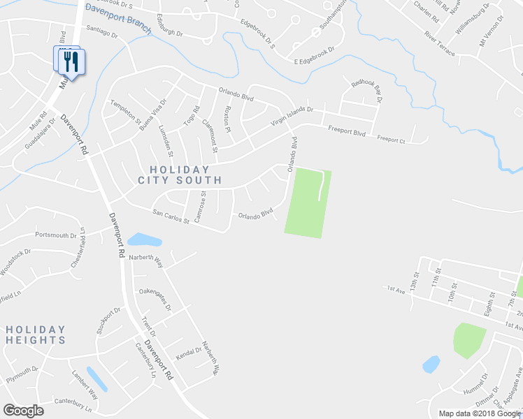 map of restaurants, bars, coffee shops, grocery stores, and more near 233 Orlando Boulevard in Toms River
