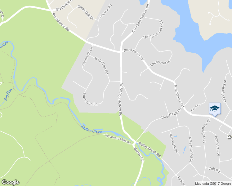 map of restaurants, bars, coffee shops, grocery stores, and more near 109 West Bishop Hollow Road in Media