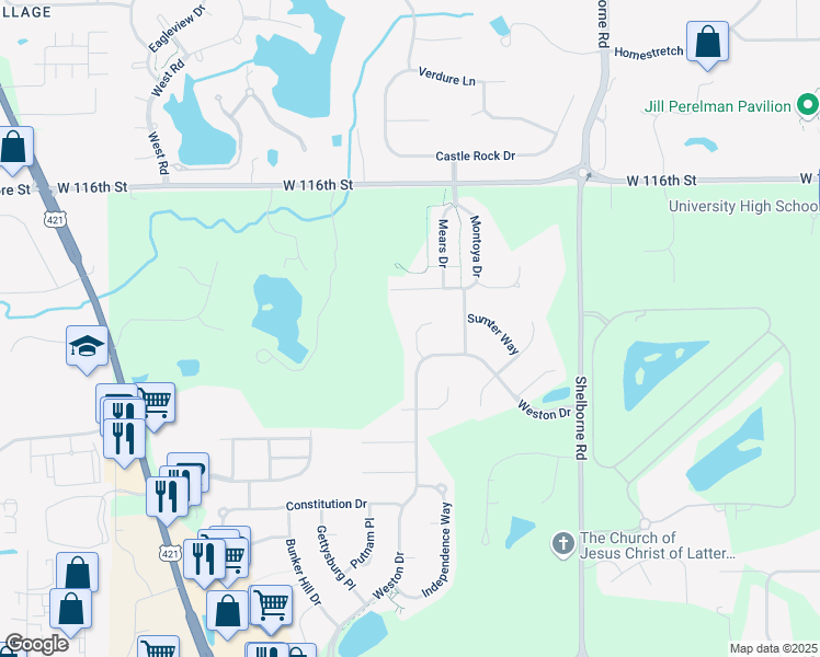 map of restaurants, bars, coffee shops, grocery stores, and more near 10906 Trumbull Circle in Carmel