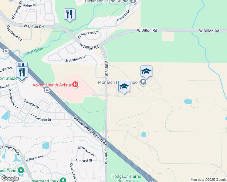 map of restaurants, bars, coffee shops, grocery stores, and more near 1078 South 88th Street in Louisville