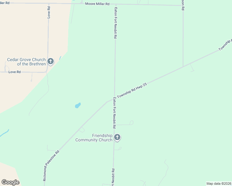 map of restaurants, bars, coffee shops, grocery stores, and more near 1300 Richmond-Palestine Road in New Paris