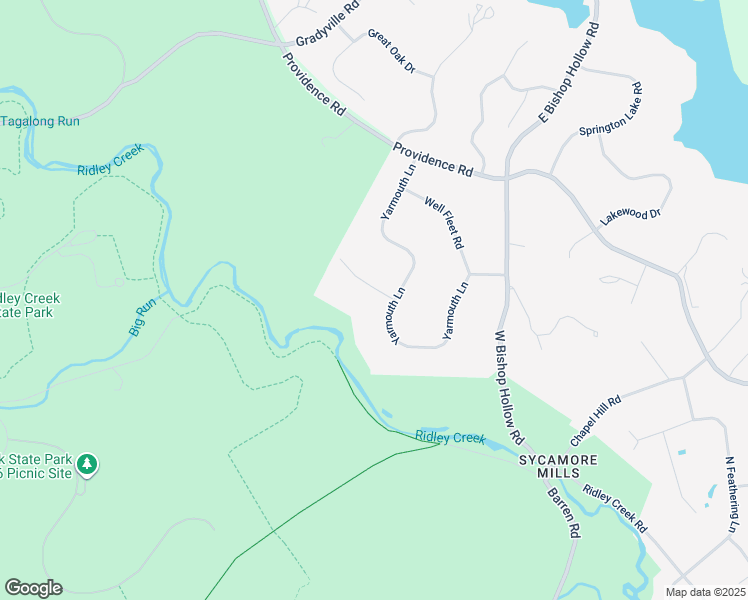 map of restaurants, bars, coffee shops, grocery stores, and more near 3304 Chatham Place in Media