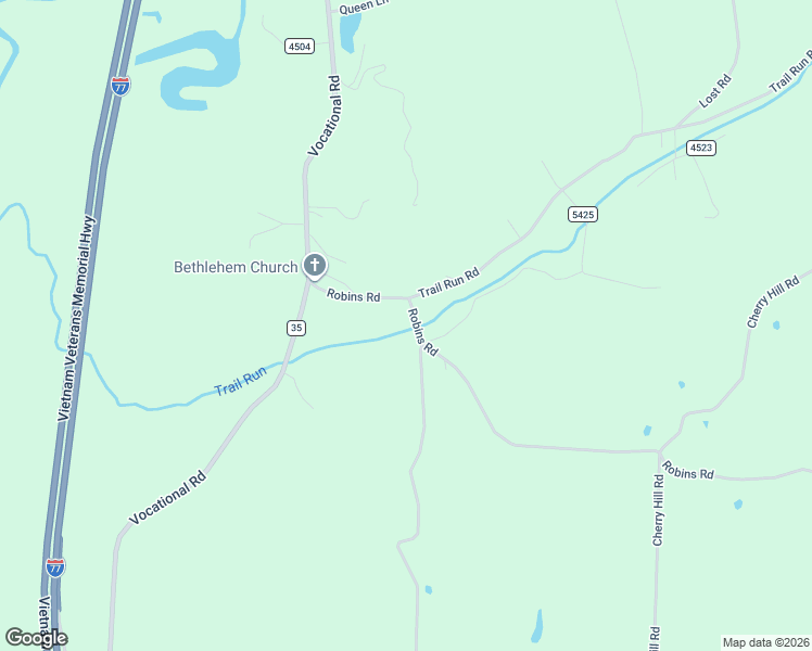 map of restaurants, bars, coffee shops, grocery stores, and more near 11928 Robins Road in Byesville