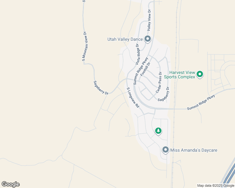 map of restaurants, bars, coffee shops, grocery stores, and more near 1500 South Windsong Drive in Santaquin