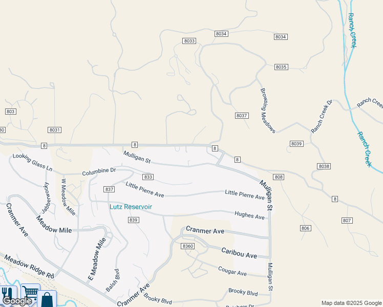 map of restaurants, bars, coffee shops, grocery stores, and more near 823 County Road 830 in Granby