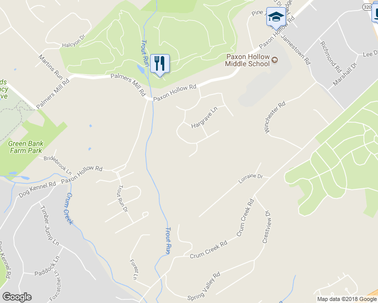 map of restaurants, bars, coffee shops, grocery stores, and more near 2 Kincaid Court in Media