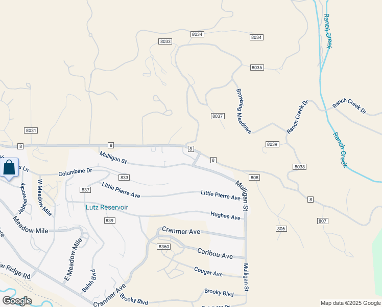 map of restaurants, bars, coffee shops, grocery stores, and more near 823 County Road 830 in Granby
