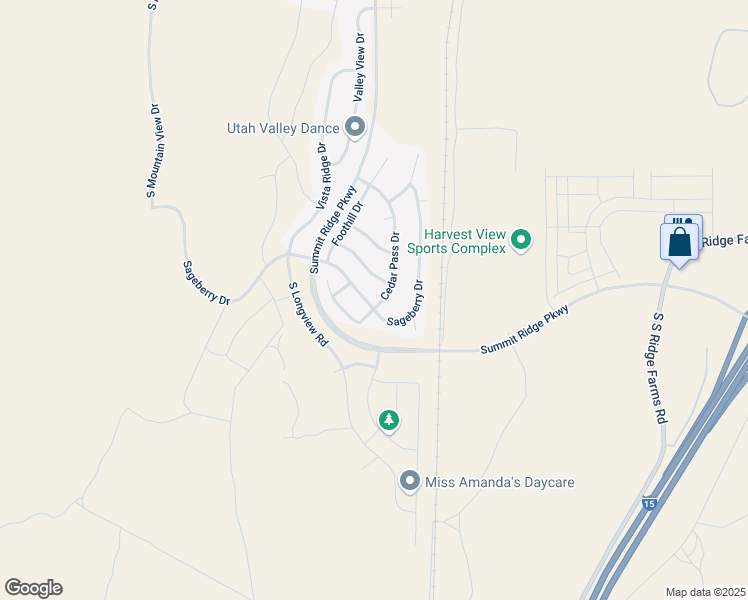 map of restaurants, bars, coffee shops, grocery stores, and more near 1354 Sageberry Drive in Santaquin