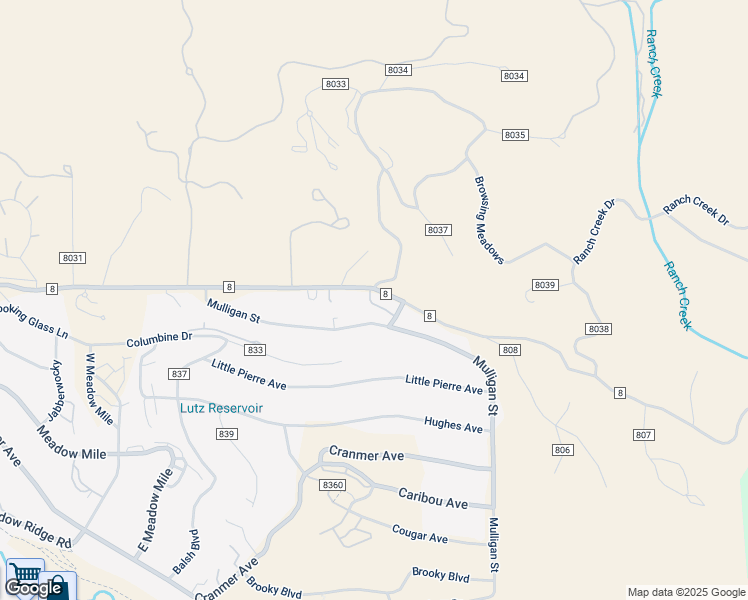map of restaurants, bars, coffee shops, grocery stores, and more near 823 County Road 830 in Granby