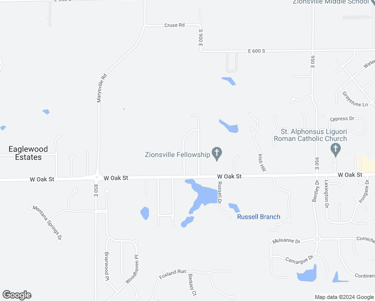 map of restaurants, bars, coffee shops, grocery stores, and more near 639 Karen Drive in Zionsville