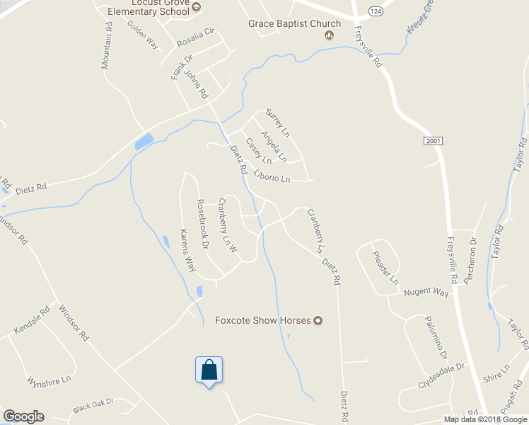 map of restaurants, bars, coffee shops, grocery stores, and more near 1015 Primrose Lane in York