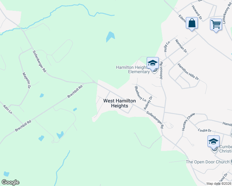 map of restaurants, bars, coffee shops, grocery stores, and more near 1161 Sollenberger Road in Chambersburg