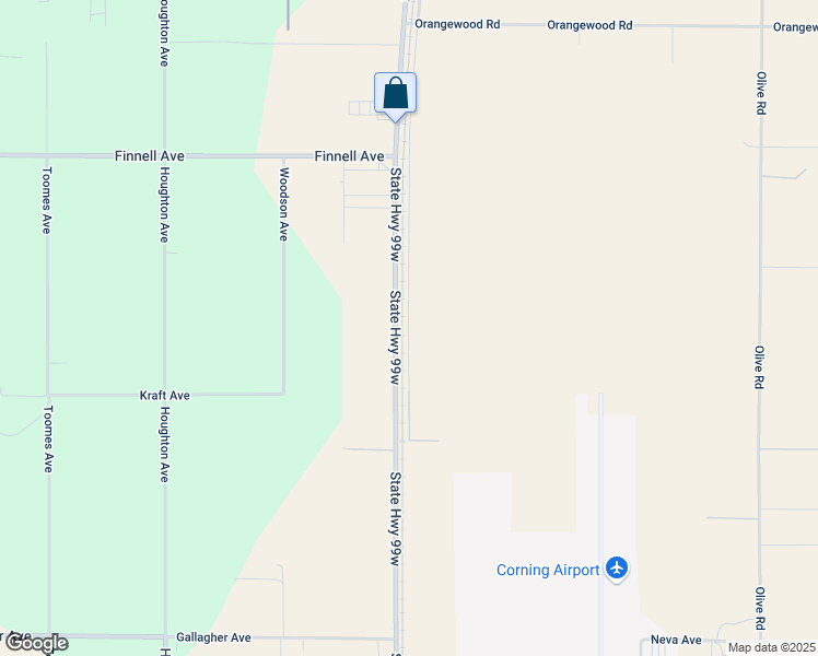 map of restaurants, bars, coffee shops, grocery stores, and more near Corning Road in Corning