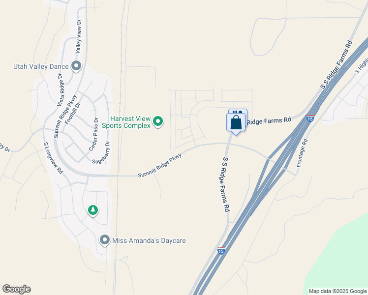 map of restaurants, bars, coffee shops, grocery stores, and more near Summit Ridge Parkway in Santaquin