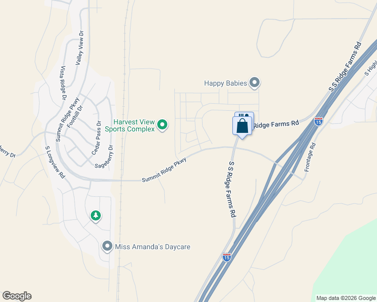 map of restaurants, bars, coffee shops, grocery stores, and more near Summit Ridge Parkway in Santaquin
